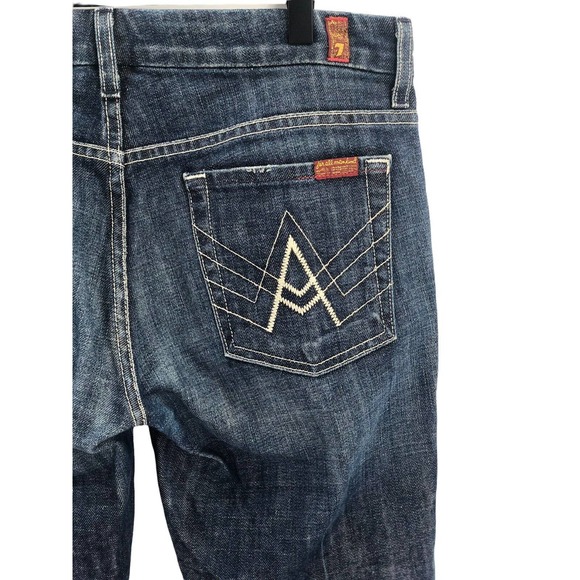 7 For All Mankind Womens Size 29 Mid-Rise Bootcut Jeans A-Pocket Medium Wash - Picture 3 of 8